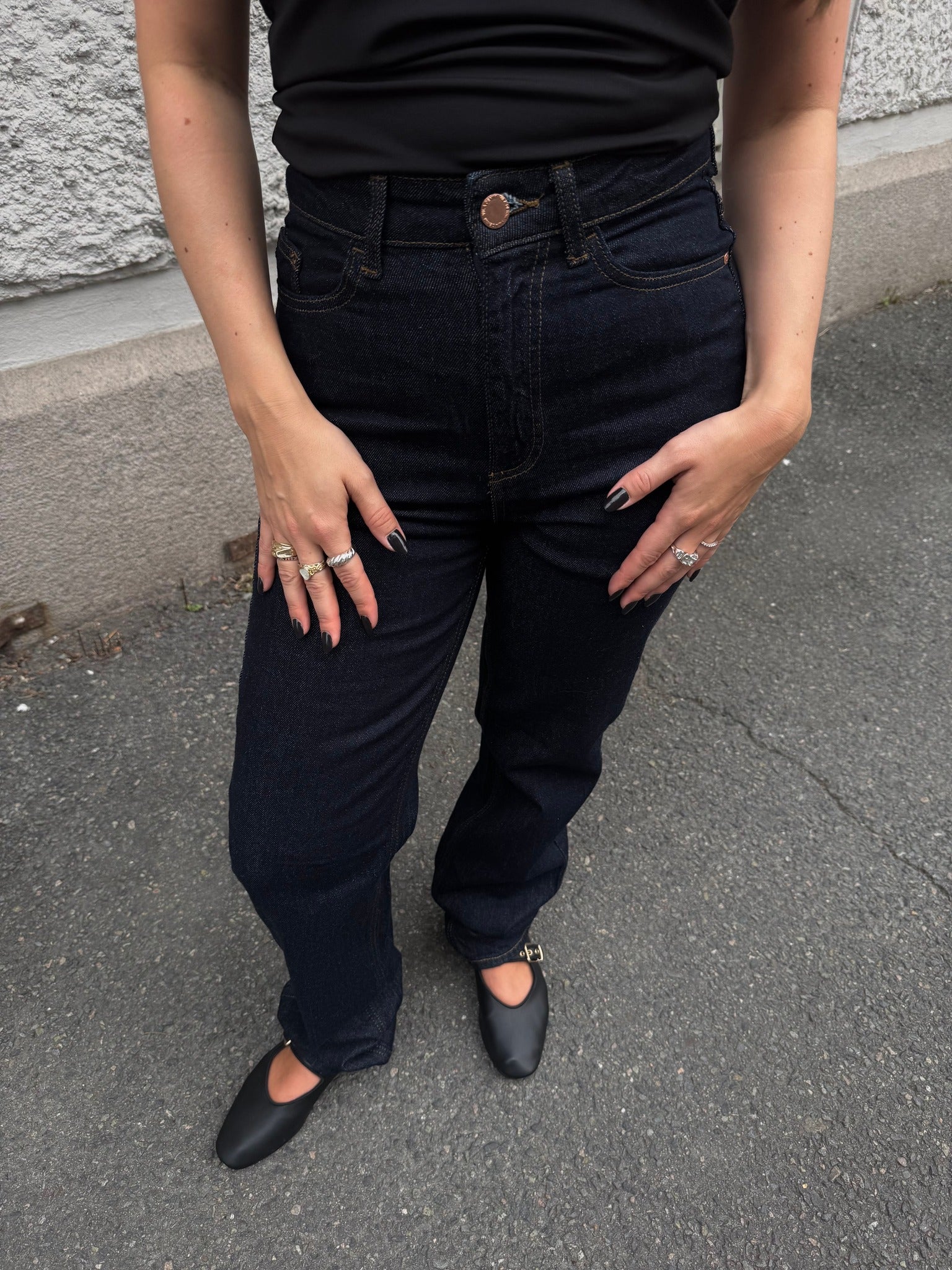 VIKELLY Jeans - Dark Blue Denim